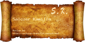 Salczer Kamilla névjegykártya